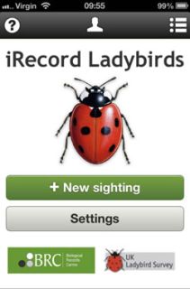 Screen shot of iRecord Ladybird app