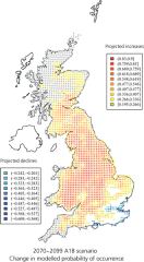 Map of predicted distribution